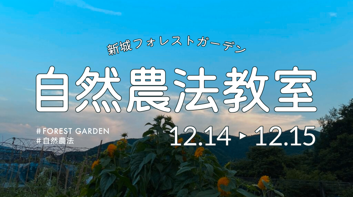 12.14&15 『自然農法教室』開催予定日